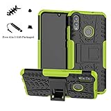 Honor 10 Lite/P Smart 2019 case,LiuShan Shockproof Heavy Duty Combo Hybrid Rugged Dual Layer Grip with Kickstand for Huawei Honor 10 Lite/P Smart 2019 Smartphone (Not fit P Smart 2018),Green