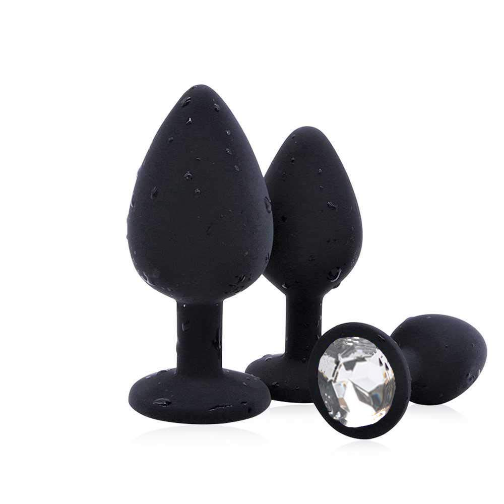 Ànâl Trainer Beads Plug for Beginners 3 Pcs Kit 3 Size Silicone Jewelry Bûtt Pl'ugs for Beginners