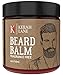 Kerah Lane Beard Balm (4 oz) Promotes Softer, Fuller, Thicker & Healthier Beard Growth | Natural and Organic Ingredients | Best Vegan Friendly Leave in Conditioner for Men (Fragrance Free)