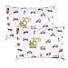 Kids Toddler Pillowcases 100% Cotton 14x19 2 Packs Fits Kid Toddler Bedding Pillow 14x19, 13x18 Small Pillow (Construction Vehicle Cars)