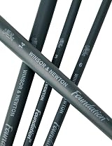 Winsor & Newton Foundation Acrylic Brush Pack of 6 White Synthetic view 4