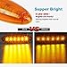 Partsam 5pcs Waterproof Amber Lens Yellow 6 LED Top Cab Marker Roof Running Lights Lamps Replacement for Freightliner Cascadia Heavy Duty Truck
