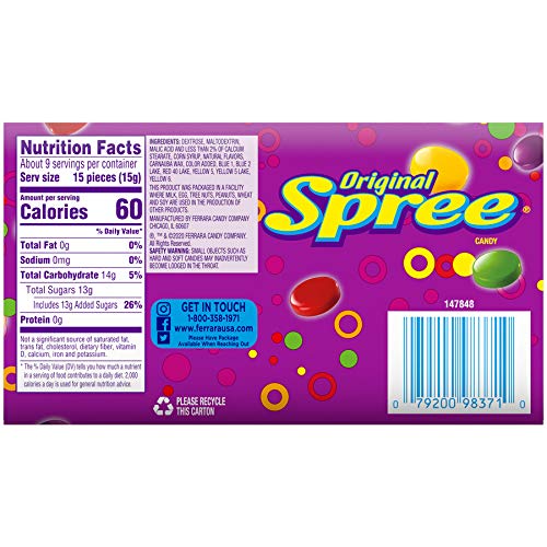 SPREE CANDY THEATER BOX, ORIGINAL, 5 OUNCE