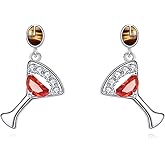 Espresso Martini Earrings Sterling Silver Coffee Bean Stud Earrings Espresso Martini Jewelry GIfts for Women