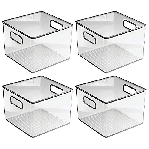 mDesign Storage Bins with Builtin Handles for Organizing Hand Soaps