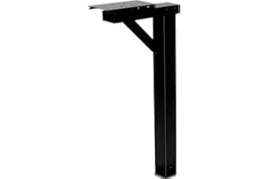 Ilyapa Black Mailbox Post for Outside - 43x4x4 inch Modern Metal Mailbox Post Sleeve with Two Universal Mounting Plate Brackets for Residential