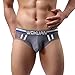 YiZYiF Men's Underwear Mesh Open Butt Briefs Jockstrap Bikinis Panty Grey Medium