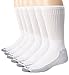 Dickies Men's Dri-Tech Comfort Crew 6-pack Socks (12-15, White/gray sole)
