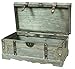 Vintiquewise Rustic Gray Large Wooden Storage Trunk