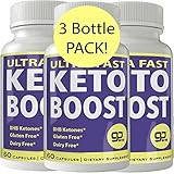 Ultra Fast Keto Boost Weight Loss Pills with Advanced Natural Ketogenic BHB Burn Fat Supplement Formula 800MG Capsules (3 Bottles)