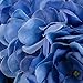 S.Ena, 6 Branch 30 Heads Artificial Silk Fake Flowers Leaf Hydrangea Wedding Floral Home Decor Bouquet Birthday Party DIY, Pack of 4 (Blue)
