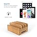 Bamboo Charging Station, Upow 4-Port USB Multi-device Cords organizer and Smart IC Tech Fast Charge for iPhones, iPad, Smasung Galaxy, Nexus and More Phones and Tablets (Bamboo)