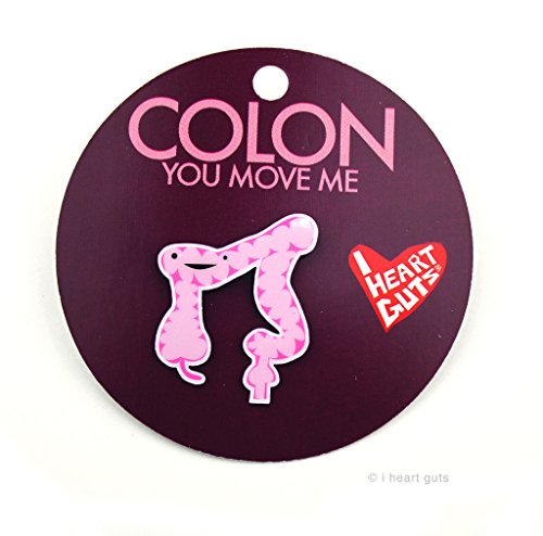 Colon Lapel Pin You Move Me I Heart Guts