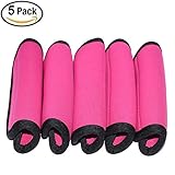 Luggage Handle Wrap, YAMAY 5-Pack Neoprene Luggage Handle Covers Grip Sleeve Velcro Padded Comfort for Travel Bag Luggage Suitcase