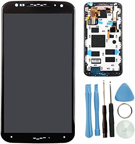 Mencia LCD Display Touch Screen Digitizer Front With Frame Assembly Replacement Part For Motorola Moto X XT1053 XT1055 XT1058 XT1060 Black Color With Tools