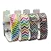 HoneyLife Fitbit Flex Cute Silicone Replacement Wristband Bracelet/ Wireless Activity and Sleep Tracker Accessory Band with Safety Watch Buckle + Fastener Ring, Patterned with ZigZAg Prints/Color Dots