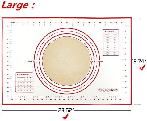 Tapis de Cuisson Patisserie en Silicone Anti-adhésif Réutilisable Baking Mat Fondant Pâte, 100% SANS Bisphénol-A (BPA),avec Mesure, 60 x 40 cm (Rouge+Grattoir Cadeau) - Cuisine A Vivre Tapis de Cuisson Patisserie en Silicone Anti-adhésif Réutilisable Baking Mat Fondant Pâte, 100% SANS Bisphénol-A (BPA),avec Mesure, 60 x 40 cm (Rouge+Grattoir Cadeau)