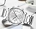 Men's Watches Sports Casual Dress Business Watch Quartz Analog Waterproof Chronograph Date Wristwatch Stainless Steel Band Blue Color