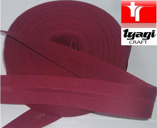 Cotton Bias Binding Tape 25mm Burgundy