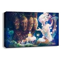 Canvas Wall Art Creative Illustrations Canvas Prints Home Artwork Decoration for Living Room,Bedroom - 12x18 inches