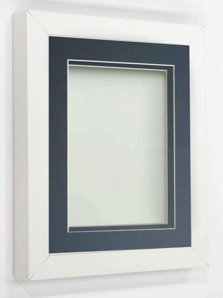 Rickman Box Frame White with Blue Mount, 10x8 for 6x4 inch