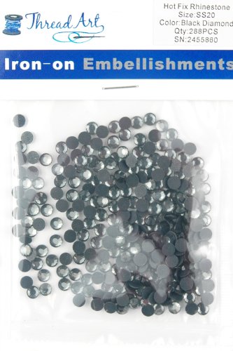 SS20 (5mm) Black Diamond Hot Fix Rhinestones 2 Gross (288 stones/pkg) Hotfix Rhinestones - 32 Colors and 4 sizes available
