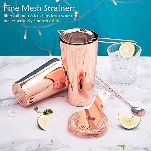 NXYJD Cocktail Shaker BAR-Werkzeuge Set 11 Stück Edelstahl Bartender-Kit mit Allen Balkenzubehör, Cocktailsieb – Bild 3