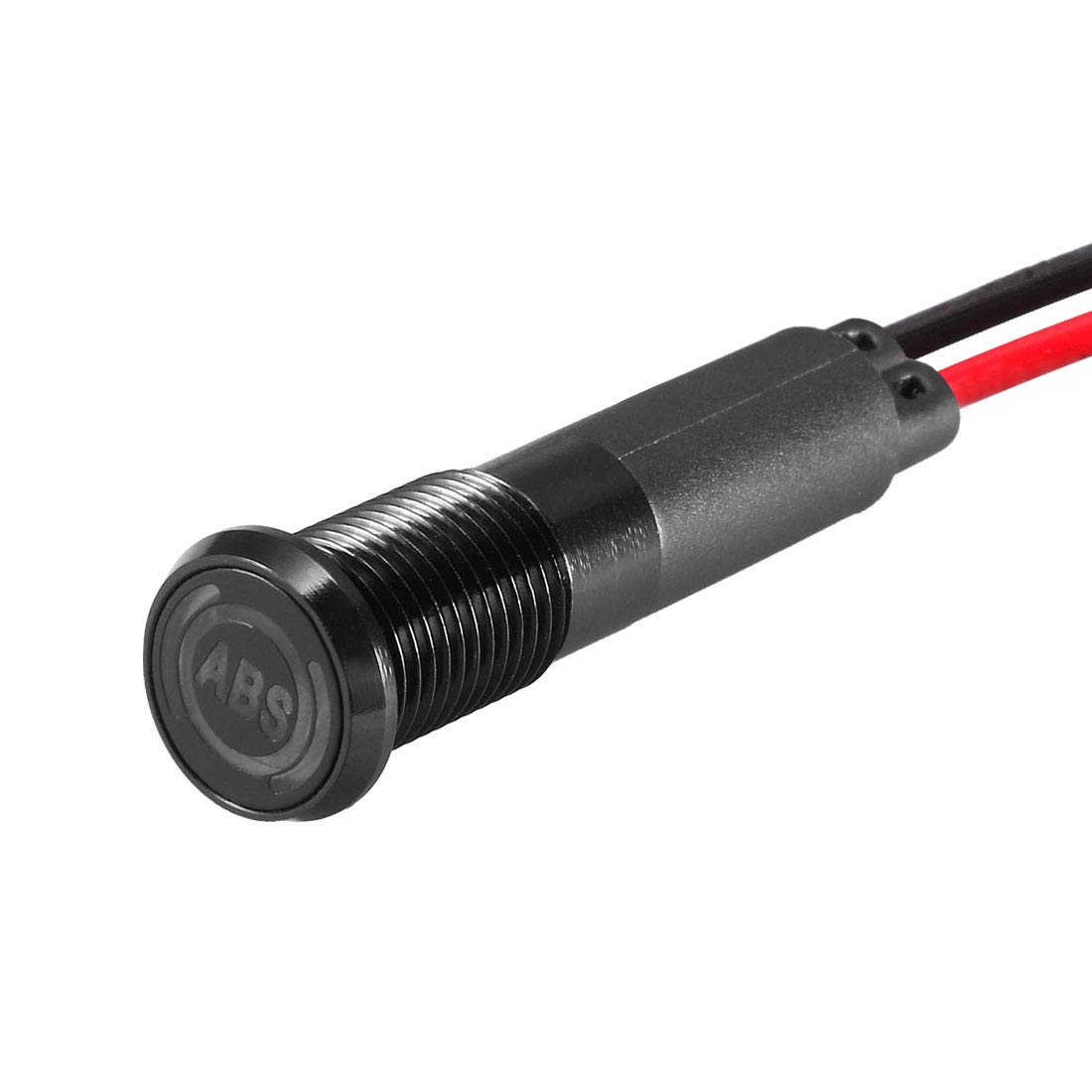 uxcell Signal Indicator Light DC 12V 8mm Red LED Aluminum Shell with Symbol (ABS Vehicle Stability System) 2Pcs