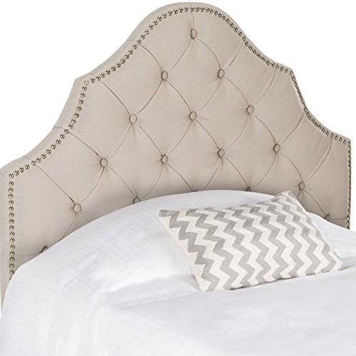 Safavieh Mercer Collection Arebelle Taupe Tufted Headboard, Twin