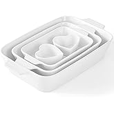 Baking Dish for Oven Casserole Dishes Bakeware Set With Ramekin Ceramic Lasagna Pan 9×12.8 Inch Large Deep Baking Dishes Rect