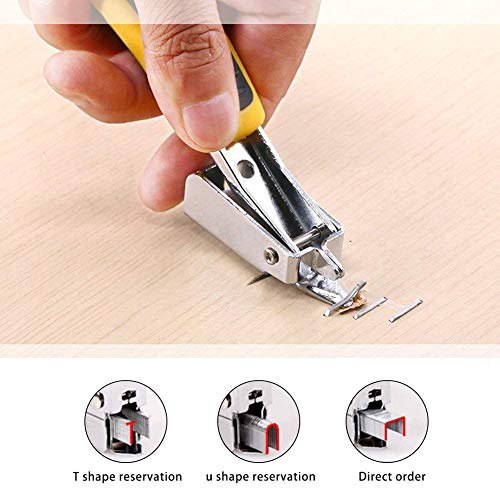 Staple Gun with Remover - 3 in 1 Heavy Duty Staple Nail Steel Gun Kit with 1000 Staples, Upholstery Stapler for Fixing Material, Decoration, Carpentry, Furniture, Doors and Windows - Thumbnail 5