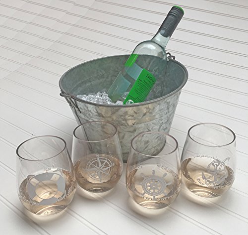 SET-OF-4-Stemless-Boat-Wine-Glasses-Nautical-Themed-Tritan-16oz-Pool-Wine-Glasses-Shatter-Proof-Drinking-Glasses-for-Wine-or-Cocktails
