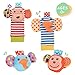 Daisy Cute Animal Wrist and Foot Rattles Finder Socks Set for Infant Baby Velcro Design Developmental Toys Set Elephant and Monkey - Wonderful Baby Gift