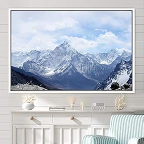 signwin Framed Canvas Wall Art Snow Mountain Cool...