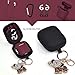 Airpods Case, TOROTOP Silicone Air pod Case Cover Cute Protective Accessories Set with Bling Elephant Keychain/Ear Hook/Storage Box Compatible for Apple Airpods 1&2 Women Girls(Burgundy)