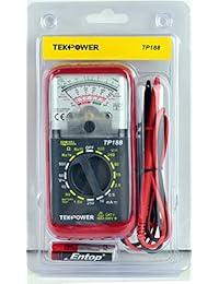 tekpower tp188 Tamaño de bolsillo multímetro analógico con construido   en puntas de prueba con   carcasa protectora