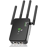 2025 WiFi Extender Signal Booster for Home, Covers Up to 12880 Sq.ft 100 Devices, Dual Band 5GHz&2.4GHz, 1200Mbps Home Signal Booster w/Ethernet Port
