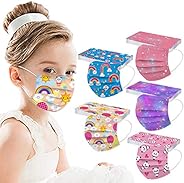 50 Pcs Kids Disposable Face_Masks,Printed Facemasks for Children Back to School