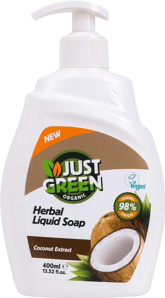 SORTICK Just Green Organic Liquid Hand Wash Coconut Extract Chemical-Free 500ml
