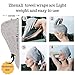 Zhenali Hair Drying Towel Wrap for Women. 2 Pack - Cotton and Viscose Hair Towel for Drying Your Hair Naturally. Ultra- Soft, Super Absorbent Bath Turban for Thick, Long, Short or Curly Hair.