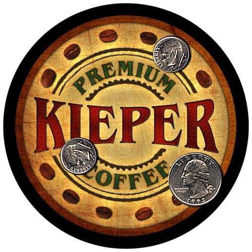 Kieper Family Name Coffee Rubber Drink Coasters - 4 pcs