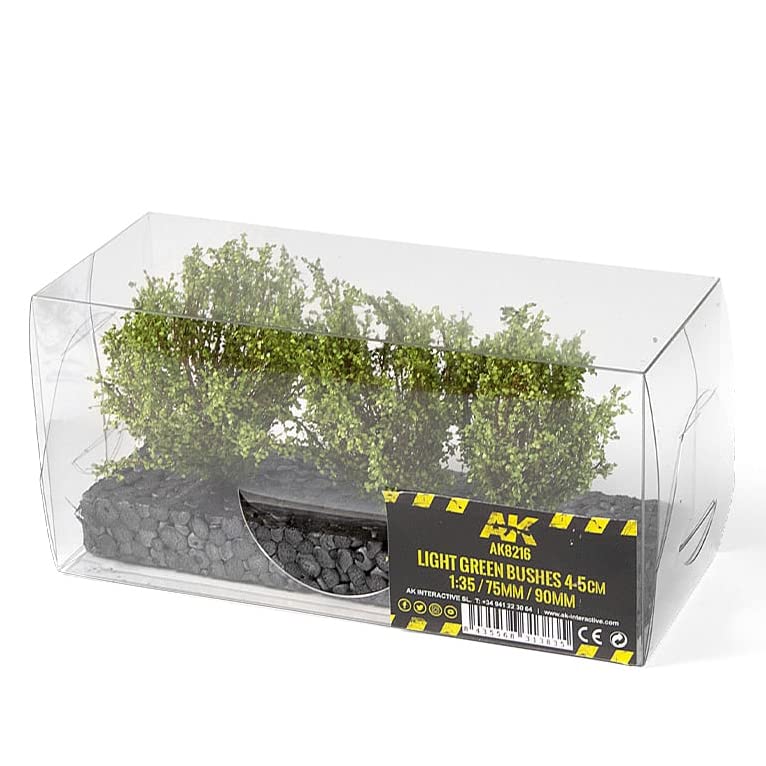Ak interactive Light Green Bushes 4-5cm 1:35 / 75mm / 90mm Scale - AK8216