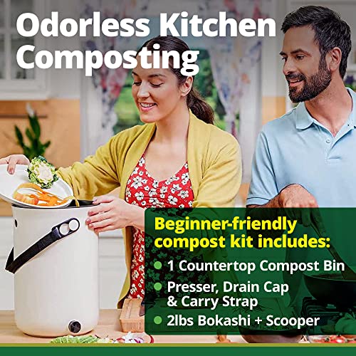 TeraGanix Organko Odor Free Compost Bin, Indoor Compost Starter Kit w