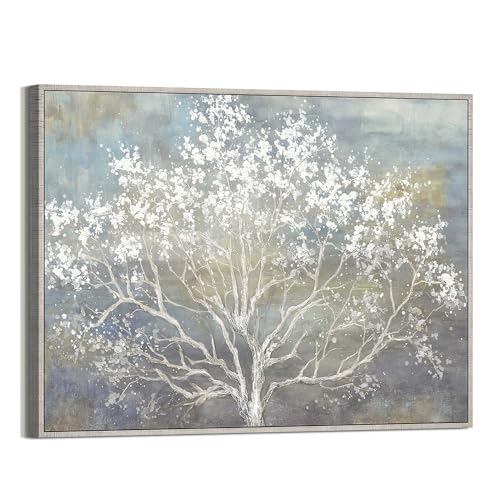 Photo 1 of Tree Canvas Framed Wall Art: Large Trees Abstract Landscape Artwork Tree of Life Modern Painting Nature Wilderness Scenic Prints Print Picture for Home Office Bedroom Living Room Decorations