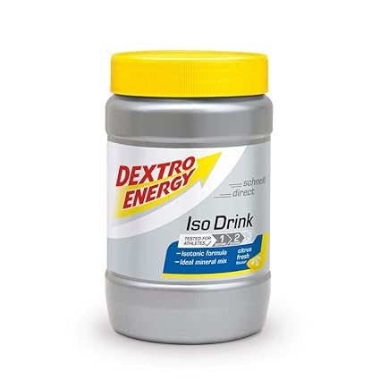 Iso Drink Pulver von Dextro Energy | Citrus Fresh | 440g Isotonisches Getränkepulver Zitrone | Für 11 Isotonische Getränke mi
