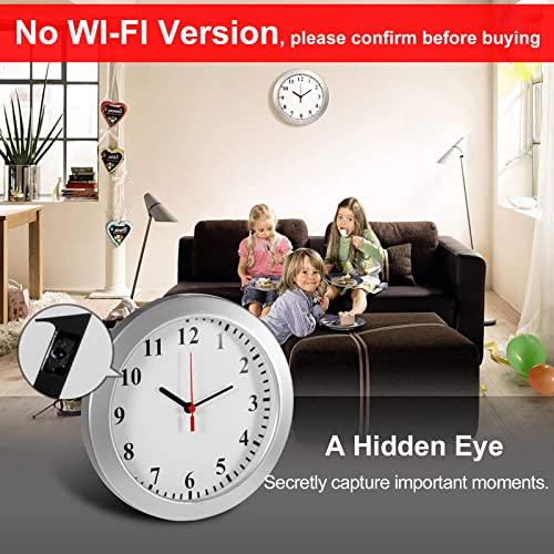Newwings Spy Camera Hidden Camera Wall Clock, 1080P No WiFi Needed