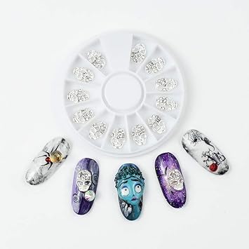 Amazon メーリンドス ネイル3ｄデザインパーツ スカルシルバー