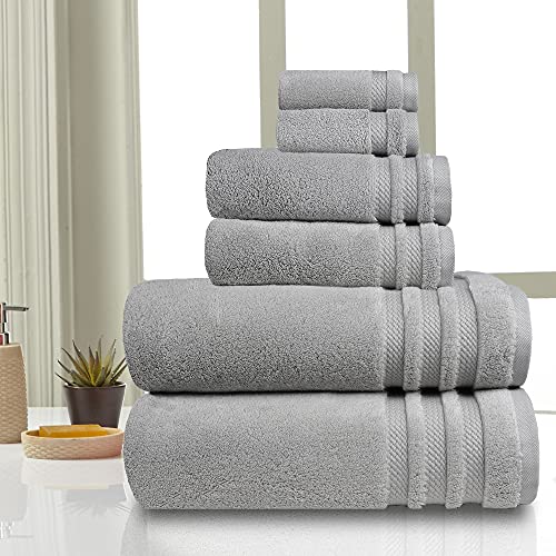 TRIDENT Bath Towels Set, 100 Cotton, Highly Absorbent, Bathroom Towels