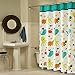 Wimaha Kids Shower Curtain, Fabric Shower Curtains Soft Funny Shower Curtain Cartoon Animal Print Eco-Friendly for Children’s Bathroom Bathtub, Tortoise and Fish, 72W x 72L