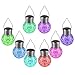 Beinhome 8 Pack Solar Hanging Lights, 7 Color Changing Globe Solar Lantern Waterproof Outdoor Decorative Hanging Ball Lights for Garden Patio Yard Landscape